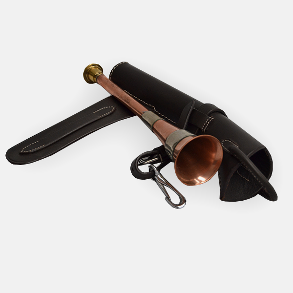 Fox Hunting Horn & Leather Case