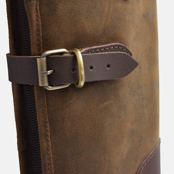 Leather Shotgun Slip Case Distressed Brown