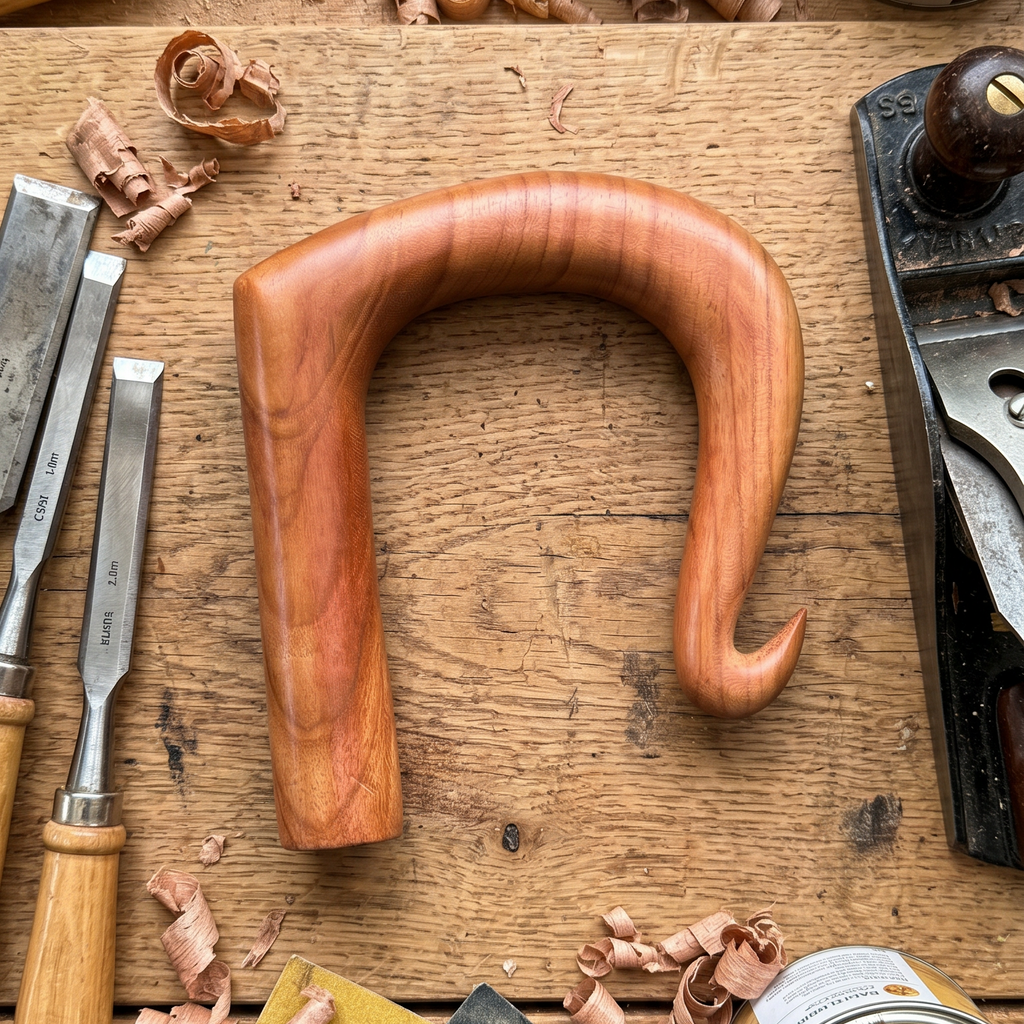 Polished Wooden Walking Stick Handle