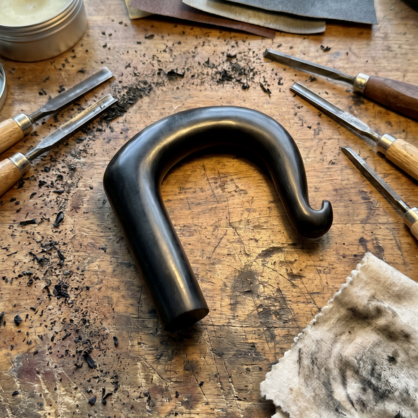 Buffalo Horn Walking Stick Full Turned Handle