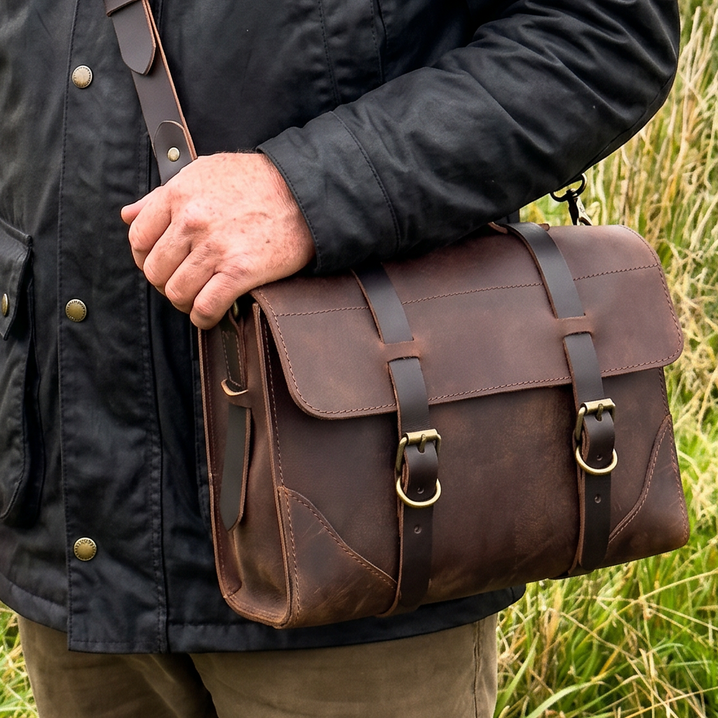 Oak Leather Shotgun Cartridge Magazine Bag