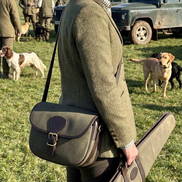 Canvas & Leather Shotgun 90 Cartridge Bag