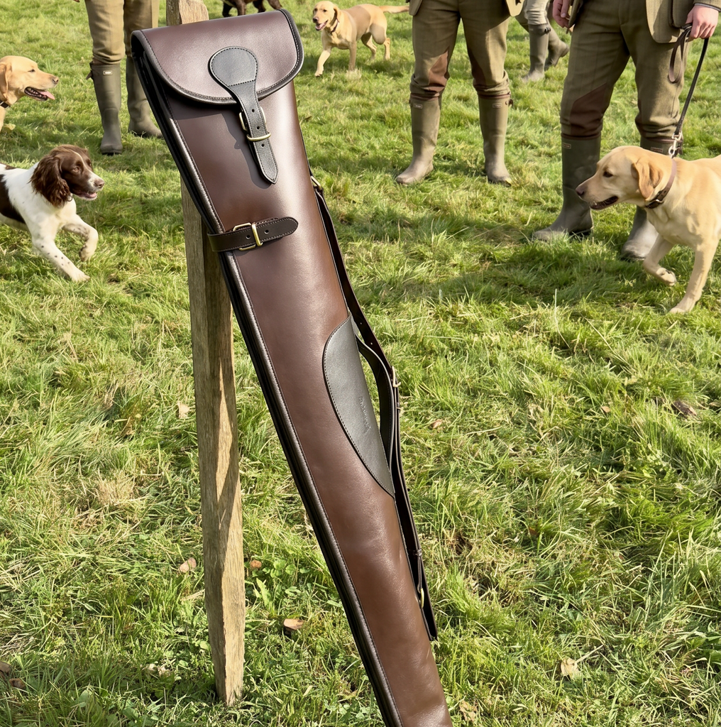 Chocolate Vegan Leather Shotgun Slip