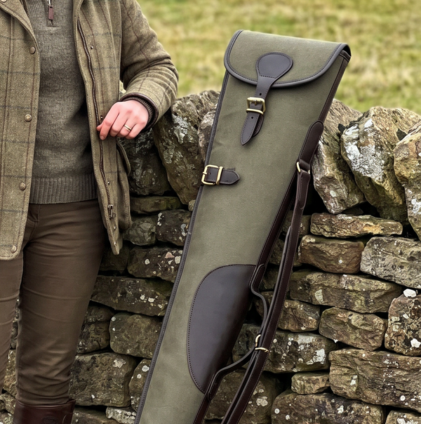 Canvas & Leather Shotgun Slip Case