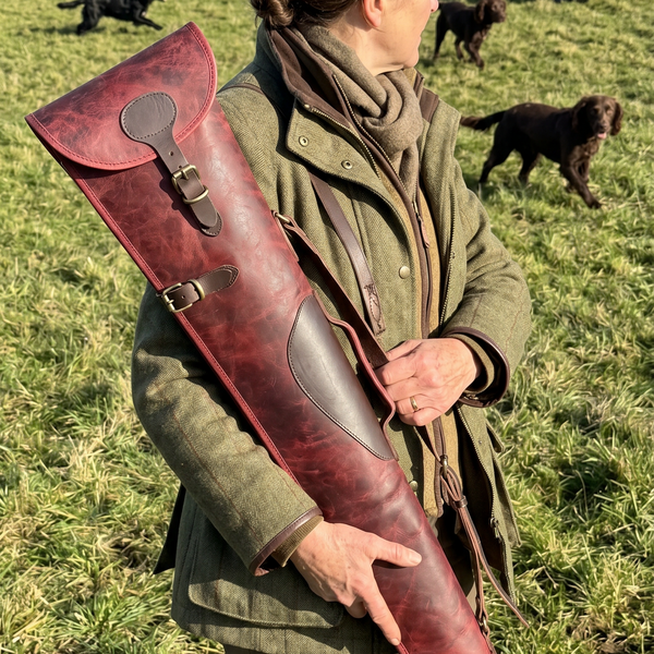 Leather Shotgun Slip Case Oxblood