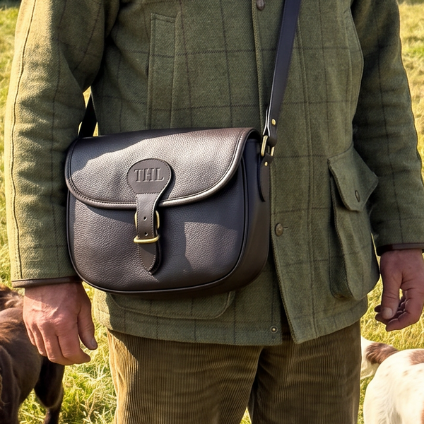 Milled Grain Vegan Leather Shotgun Cartridge Bag