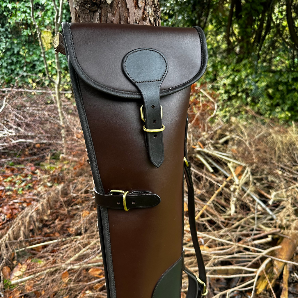 Chocolate Vegan Leather Shotgun Slip