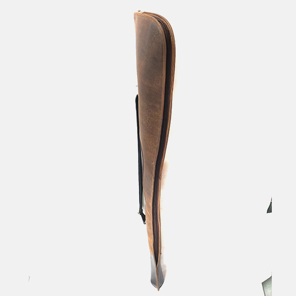 Distressed Brown Leather Shotgun Slip Case