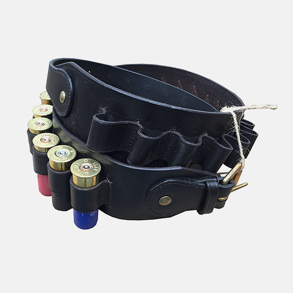 Leather Shotgun Cartridge Belt 12g Open