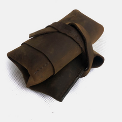 Vintage Leather Watch Roll Case