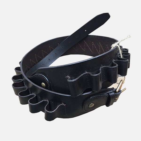 Leather Shotgun Cartridge Belt 12g Open