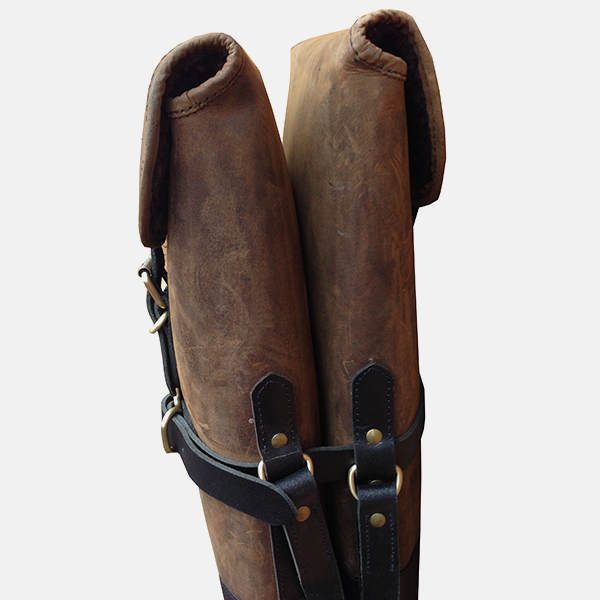 Double Shotgun Slip Distressed Leather