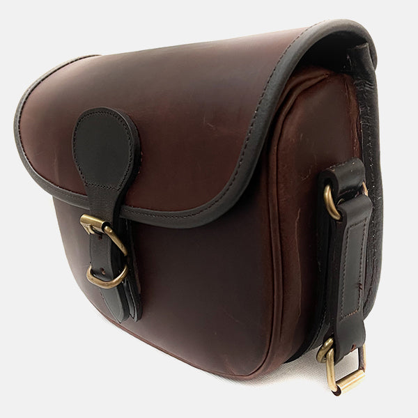 Leather Shotgun Cartridge Bag Latigo Brown