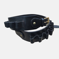 Leather Shotgun Cartridge Belt 12g Open