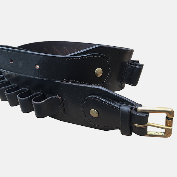 Leather Shotgun Cartridge Belt 12g Open