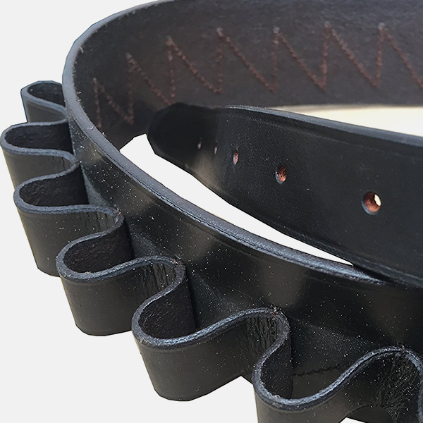 Leather Shotgun Cartridge Belt 12g Open