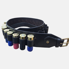 Leather Shotgun Cartridge Belt 12g Open