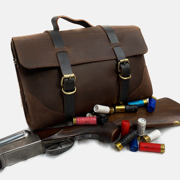 Oak Leather Shotgun Cartridge Magazine Bag