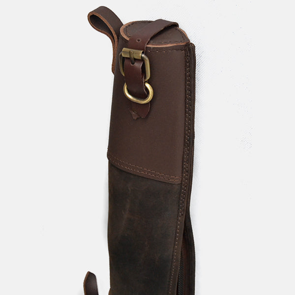 Leather Shotgun Slip Case Waxed Brown
